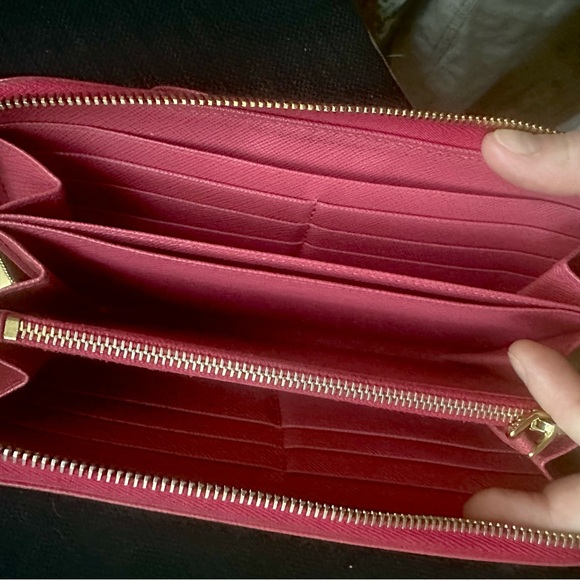 8” Mauve Prada Clutch with Bow - Picture 4 of 5